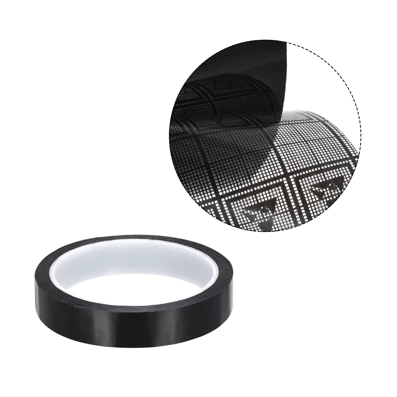 Unique Bargains Adhesive Conductive Protection Masking Tape Black 0.63"