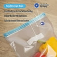 thumbnail image 3 of Sous Vide Bags 28Pcs, BPA Free Reusable, with Air Valve, Double-Layered Food Storage for Cooking, Food Storage, and Microwave Heating. 3 Size 21 Vacuum Zipper Bags, 2 Seal Clips, and 5 Air Valves., 3 of 7