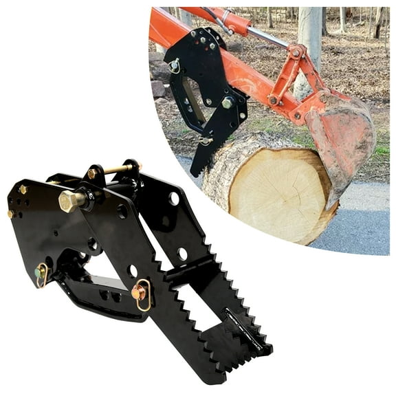 Kojem Universal Backhoe Thumb Excavator Attachment Fit for 3.25" Boom Width Compatible with Kubota Woods Mahindra Deere JD Claw Tractor Black Powder Coated Steel Bolt On Durable Heavy Duty