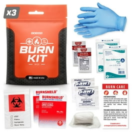  EVERLIT Survival Emergency Fire Safety Kit with Fire Blanket,  Heat Resistant Gloves, Escape Rope, Glass Hammer, Glow Sticks, Flashlight,  First Aid Supplies with Burn Injury Care Treatment and More : Sports