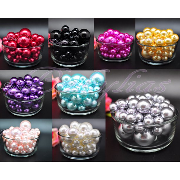 Pearl Vase Fillers Centerpiece Balls Fake Gems Marbles Beads Craft
