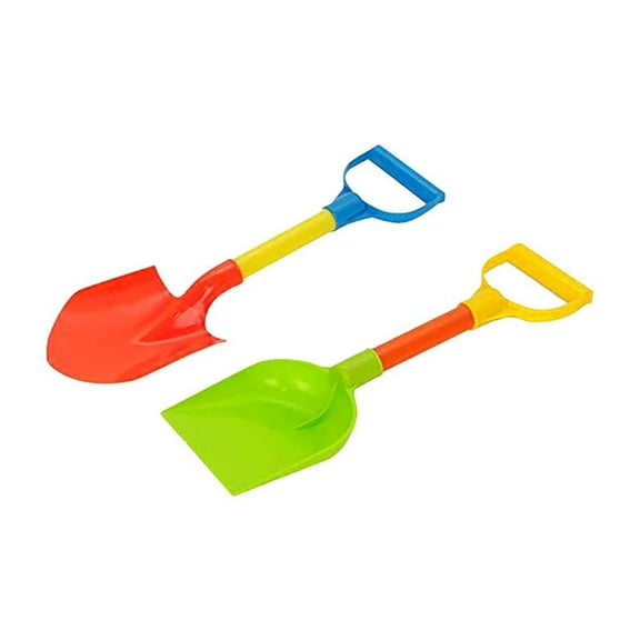 2-Pack Kids' Plastic Snow Shovels, Perfect for Beach and Snow Play, Great for Winter and Outdoor Activities