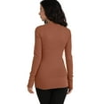 thumbnail image 3 of J. METHOD Women's Snap Button Cardigan Long Sleeve Knit Ribbed Sweater NEWJ181 LtBrown L, 3 of 5