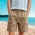 thumbnail image 2 of Jersey Shorts Boys Shorts Casual Pull On Elastic Waist Summer Beach Shorts For Teen, 2 of 6