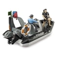 thumbnail image 2 of 1/16 Police Boat with Rotating Beacon and Figurines by Bruder Bworld 62733, 2 of 4
