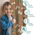 thumbnail image 3 of Blackout Kids Curtains,Brown Highland Cow Flower Grass Pattern Childrens Insulated Curtains Set Of 2,Bedroom Essentials,Toddler Room Decor 42"x84", 3 of 5