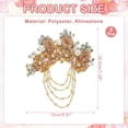 thumbnail image 2 of Uxcell 2Pcs Flower Rhinestone Appliques for Dresses, 3D Gold Rhinestone Embellishments 7 Flowers, 2 of 5