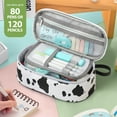 thumbnail image 5 of Livhil Large Pencil Pouch, Pencil Case for Girls Boys, Pencil Bag Pencil Boxes for Kids Elementary School Supplies, Cow, 5 of 7