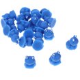 thumbnail image 1 of 20 piezas de adornos de animales en miniatura, figuras de rana de color azul oscuro, decoración de rana para jardín, 1 of 6