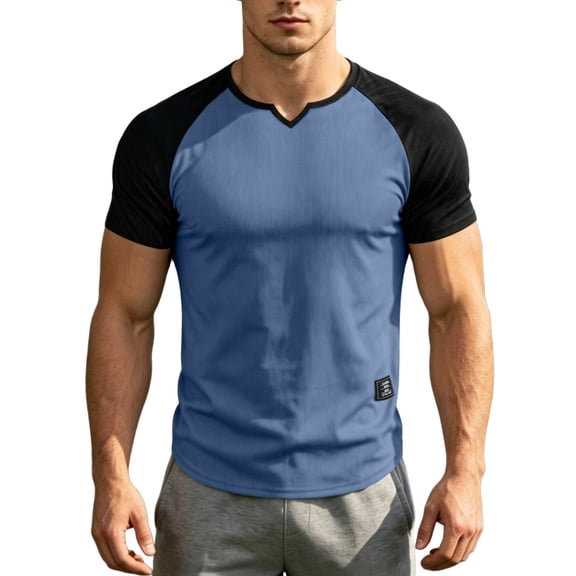 Guluxicc T Shirt for Mens V Neck Short Sleeve Casual T-Shirt