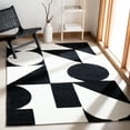 thumbnail image 2 of SAFAVIEH Rodeo Drive Eliza Abstract Area Rug, Ivory/Black, 4' x 4' Square, 2 of 8