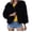Black, variant on LEAVINGSUO Womens Winter Coats Womens Fashion Womens Plus Clearance Womens Ladies Solid Warm Faux Coat Jacket Winter Turn Down Collar Outerwear