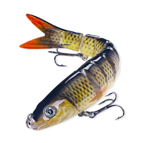 Fishing Lures 8-Sents Fish Bass Minnow Swimbait Tale Hook Lure Crank Bait/