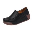 thumbnail image 4 of Zapatos casuales de mujer con plataforma, suela gruesa, suaves y con movimiento para el trabajo, talla 38 negro, 4 of 9