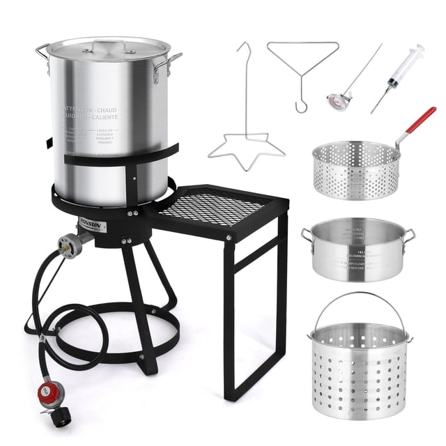 Kit de freidora de pavo ROVSUN 30QT para estufa de propano de 55,000 BTU