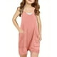 thumbnail image 1 of Odeerbi 5-14 Años Niñas Traje de Verano Lindo Color Sólido Camisola Romper Casual Transpirable Cómodo Combinados Pantalones Cortos Con Bolsillos, 1 of 5