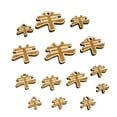 thumbnail image 1 of Chinese Character Symbol Goat Wood Mini Charms Shapes DIY Craft Jewelry - No Hole - 14mm (26pcs), 1 of 7