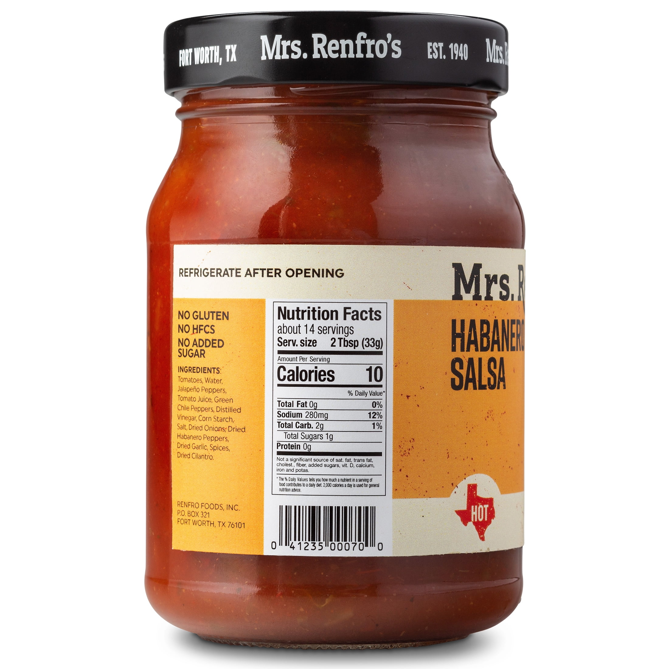 (3 pack) Mrs. Renfro's Habanero Salsa, 16 oz