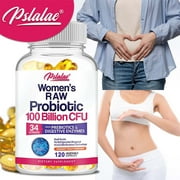 Pslalae Women's RAW Probiotic 100 Billion CFU - Support Gut Health - with Prebiotic (30/60/120pcs)