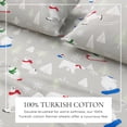 thumbnail image 2 of Great Bay Home Lodge Flannel Sheet Set - 100% Turkish Cotton - Double Brushed - Twin, Polar Bears, 2 of 6