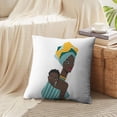 thumbnail image 3 of LALILO Throw Pillow Covers African Woman With Child African Baby Mother Cushion Cover 18" x 18", 2 Pack, 3 of 6