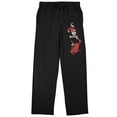 thumbnail image 5 of Harley Quinn Villain Pose Men's Black Sleep Pajama Pants, 5 of 7