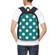 thumbnail image 4 of Fotbe Teal And White Polka Dot Mochila para Hombre y Mujer - Tela Oxford 600D Resistente - Mochila Impermeable de Gran Capacidad para Escuela, Viajes y Senderismo, 4 of 6