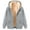 Gray, variant on SELONE Womens Oversized Sweatshirt Zipper Christmas Printed Fleece Jacket Long Sleeve Tops with Pocket Loose Hoodies