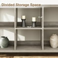 thumbnail image 5 of TROPOW 8 Cube Storage Organizer Bookshelf, 3 Tier Metal Horizontal Bookcase, 62 Inch Console Bookshelf, Industrial Storage Bookcase for Entryway, Long Low Bookshelf for Living Room-Grey, 5 of 8