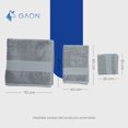 thumbnail image 3 of Juego de Toallas de Baño de Algodon Suaves Absorbentes y Resistentes Set de 3 Piezas Gris Gaon, 3 of 5