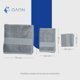 thumbnail image 3 of Juego de Toallas de Baño de Algodon Suaves Absorbentes y Resistentes Set de 3 Piezas Gris Gaon, 3 of 5