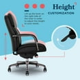 thumbnail image 6 of La-Z-Boy Symphony Executive Office Chair Bonded Leather Black and Graphite, 6 of 8