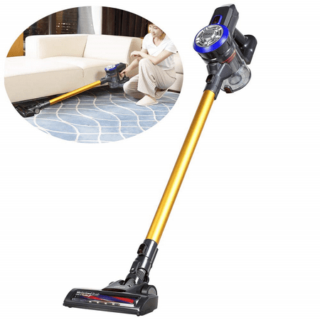 D18 Cordless Vacuum Cleaner, 9000pa Powerful Suction Stick and Handheld Vacuum for Hard Floor, Carpet,Stair Including Rechargeable Battery, Wall Mount and Pet Motorized