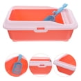 thumbnail image 4 of Caja de arena para gatos, bandeja de inodoro para gatos con desodorante antisalpicaduras y cuchara para arena, 4 of 5