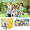 thumbnail image 4 of Children's Digital Camera, Take Pictures Video Photos, Instant Printed Immediately Use Disposable Photo Paper Built-in Music Player Built-in Funny Games Yellow, 4 of 9