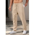 thumbnail image 3 of COOFANDY Men's Lightweight Sweatpants Knit Lounge Pants Relax Fit Open Bottom Trousers Yoga Pants with Pockets, 3 of 6