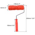 thumbnail image 2 of Uxcell Wood Pattern Painting Roller 7 inch Rubber Wood Grain Tool Embossed Paint Roller with Handle EG349T for Wall Decoration, 2 of 4