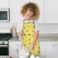 thumbnail image 4 of Yellow Cartoon Dinosaurs Pattern Kids Aprons for Girls and Boys,Adjustable Neck Strap Toddler Aprons for Kids Cooking Baking, 4 of 6