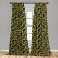 thumbnail image 5 of Ambesonne Camouflage Curtains, Hunter in Forest, Pair of 28"x84", Green Brown Khaki, 5 of 5