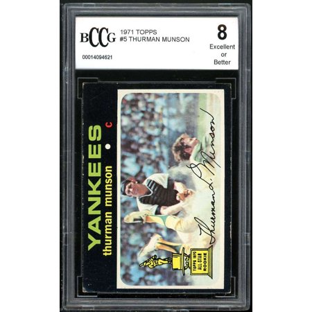 1971 Topps #5 Thurman Munson All-Star Rookie Card BGS BCCG 8 Excellent+