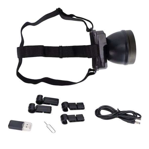 Cámara corporal con faro, grabadora de vídeo portátil, impermeable, 1080P, HD, montada en la cabeza, para senderismo, equipo de acampada