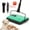 Green, variant on Reecoo Non-Electric Manual Carpet Sweeper with Bristle Brush and Roller Broom for Low Pile Carpets，Black