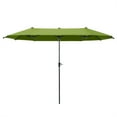 thumbnail image 5 of Summit Living 13 ft Large Patio Umbrella Double-Sided Rectangular Outdoor Market Table Umbrella for Outside – Lime Green, 5 of 8