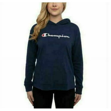 Champion Ladies' Lightweight Jersey Hoodie, Imperial Indigo, Small - NEW