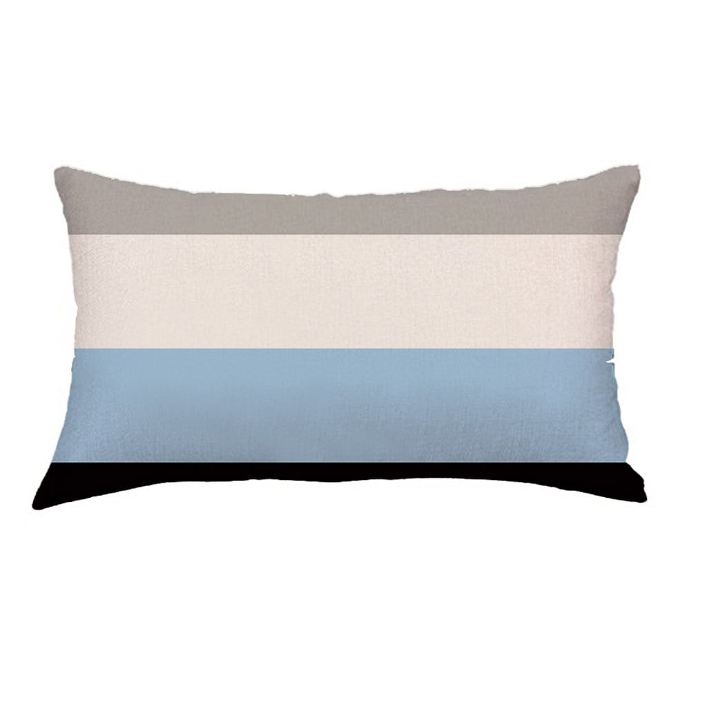Rectangle Geometric Pillow Case Short Plush Cushion Cover Decorative Home Sofa 