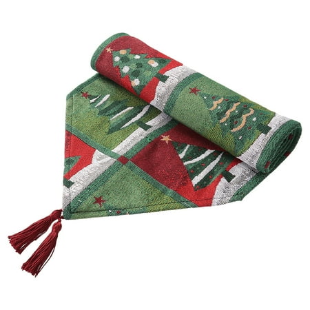 

Christmas Cotton Table Cover Table Runner Cloth Table Flag Table Mat Long Square Tablecloth Restaurant Decorations Supplies (Chr