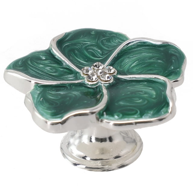 Enamel glaze Flower Handle Door Knobs Cabinet Drawer Handle