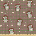 thumbnail image 2 of Ambesonne Hedgehog Fabric by the Yard Upholstery, Mammal Animal Prickles, 2 Yards, Pale Mauve Taupe Grey, 2 of 5