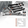 thumbnail image 2 of Geelife 17Pcs Front Control Arm Sway Bar Tie Rod End for Jeep Grand Cherokee 96-98, 2 of 9