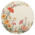 thumbnail image 3 of Ryvnso Flowers on Yellow Round Plate Mats Dining Table Placemat Set of 4 for Holiday Decoration, 3 of 7